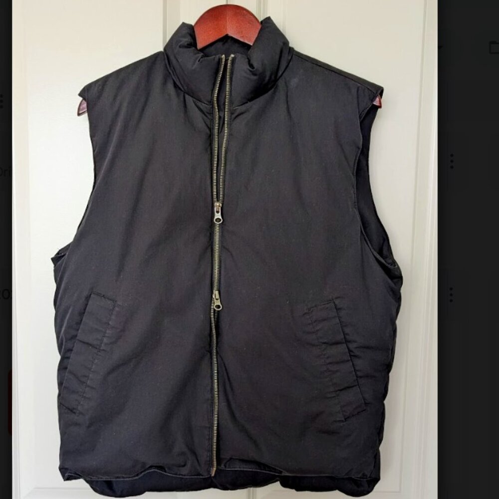 J.Crew Men’s Down-Filled Vest – Cotton, Warm, Size S